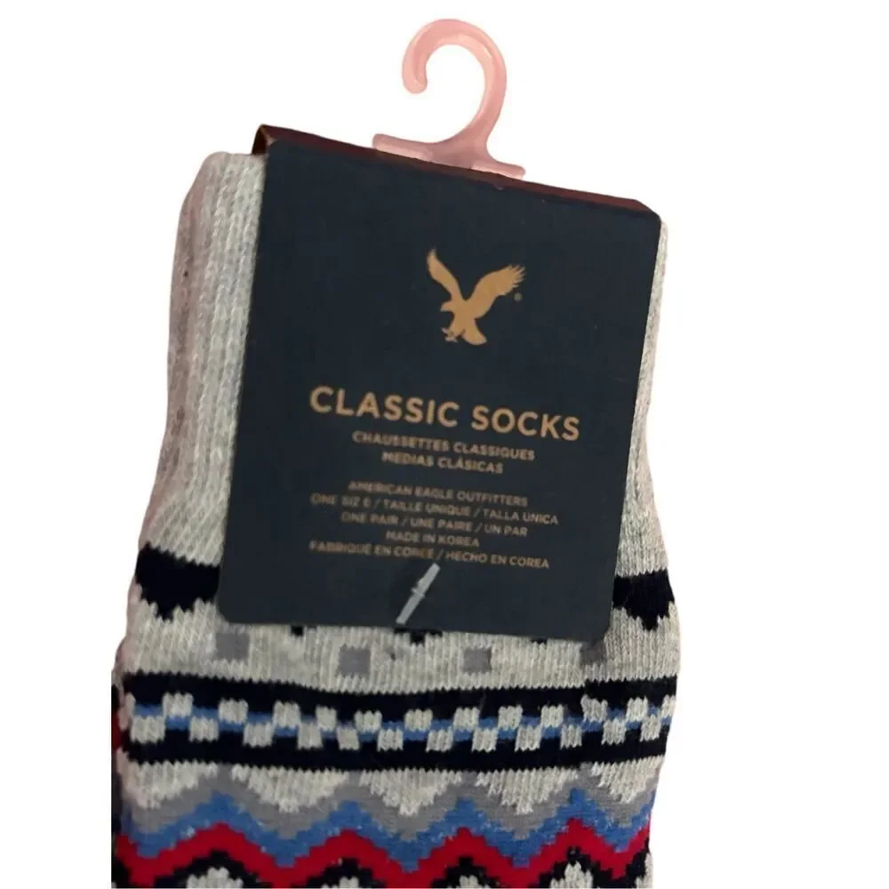 NEW ON WITH TAGS AEROPOSTALE Fair Isle Crew Socks fun pattern Socks Gifts Decors